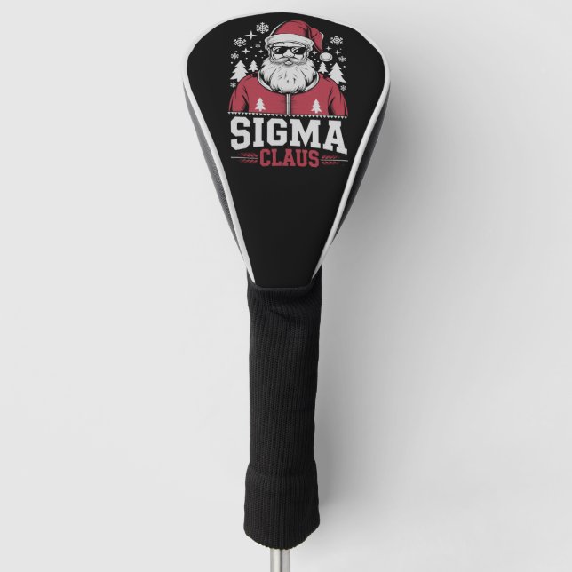 Sigma Claus Cool Santa Christmas Rizz Rizzler Meme Golf Head Cover (Front)