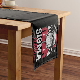 Sigma Claus Cool Santa Christmas Rizz Rizzler Meme Short Table Runner