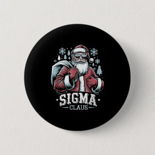 Sigma Claus Cool Santa Funny Christmas Rizz Rizzle 6 Cm Round Badge
