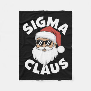 Sigma Claus Cool Santa Funny Christmas Rizz Rizzle Fleece Blanket