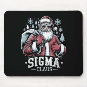 Sigma Claus Cool Santa Funny Christmas Rizz Rizzle Mouse Pad