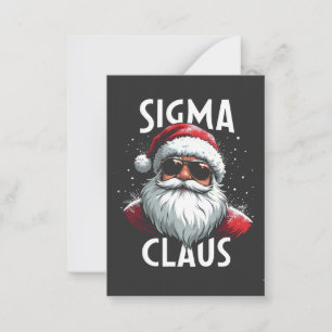 Sigma Claus Funny Gen Alpha Middle School Christma Card