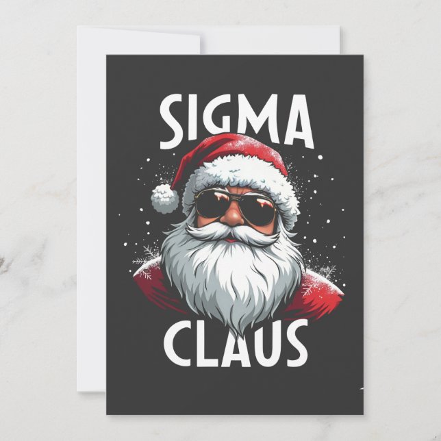 Sigma Claus Funny Gen Alpha Middle School Christma Invitation (Front)