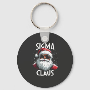 Sigma Claus Funny Gen Alpha Middle School Christma Key Ring