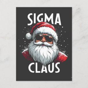 Sigma Claus Funny Gen Alpha Middle School Christma Postcard