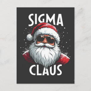 Sigma Claus Funny Gen Alpha Middle School Christma Postcard