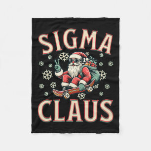 Sigma Claus Funny Santa Christmas Meme Teens Boys  Fleece Blanket