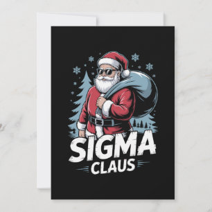 Sigma Claus Santa Sunglasses Christmas Xmas Bag Invitation