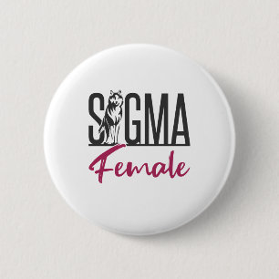 Sigma Female Lone Wolf 6 Cm Round Badge