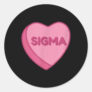 Sigma Gen Alpha Valentines Day Shirt Rizzler Candy Classic Round Sticker
