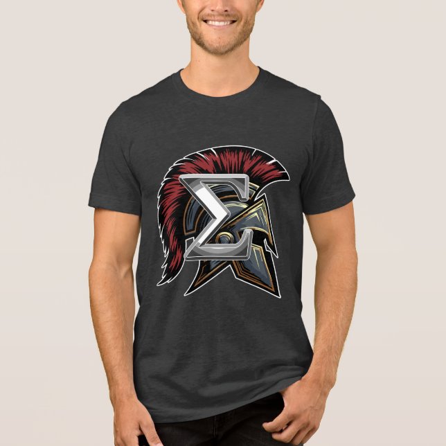 SIGMA Helmet 2 Men's Basic T-Shirt Tri-Blend Shirt (Front)