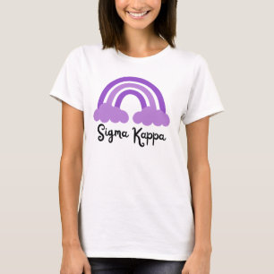 Sigma Kappa Sorority Purple Monochrome Rainbow T-Shirt