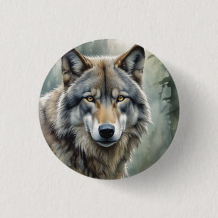 Sigma Male Lone Wolf 3 Cm Round Badge