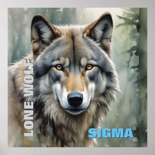 Sigma Male Lone Wolf Poster (Front)
