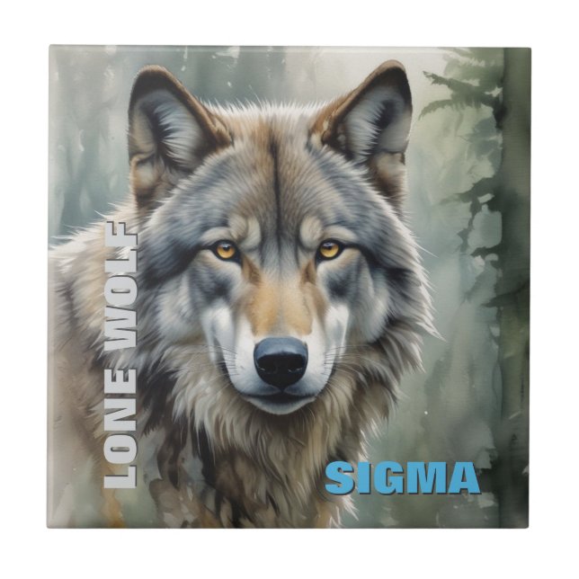 Sigma Male Lone Wolf Tile (Front)