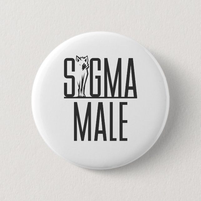 Sigma Male Wolf Lone Loner Meme 6 Cm Round Badge (Front)