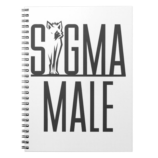 Sigma Male Wolf Lone Loner Meme Notebook (Front)