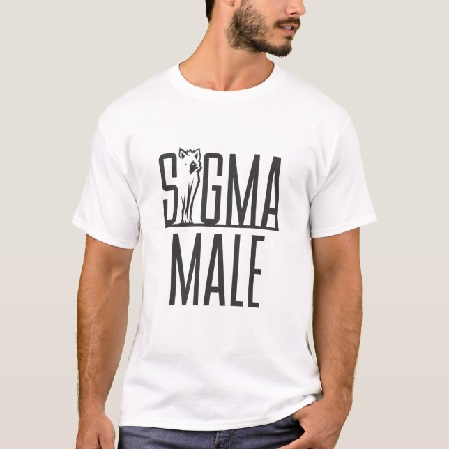 Sigma Male Wolf Lone Loner Meme T-Shirt (Front)