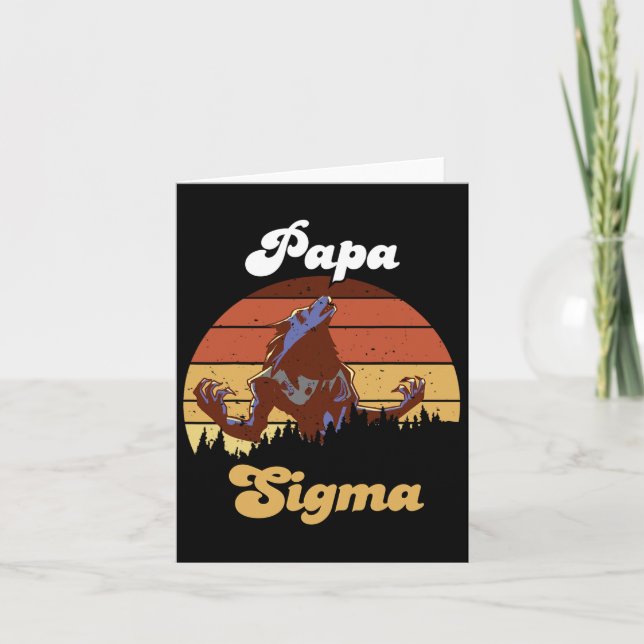 Sigma Papa Wolf Match Tribe Wolves Camping Pack Fa Card (Front)