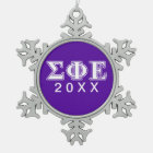Sigma Phi Epsilon White and Purple Letters