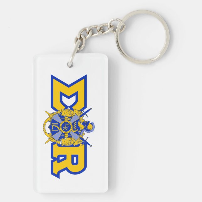 Sigma R with Coat of Arms Acrylic Keychain (Back)
