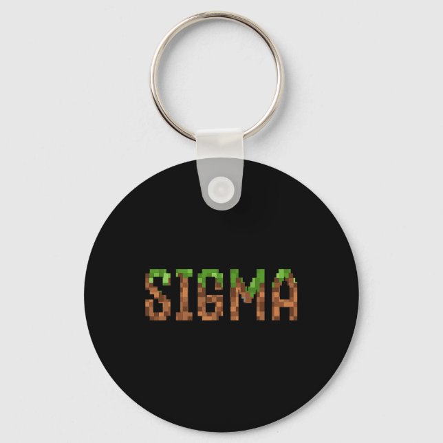 Sigma - Retro Video Game Pixel Art 8-bit Pc Gamer  Key Ring (Front)