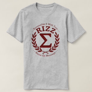 Sigma Rizz University R PERSONALIZED T-Shirt