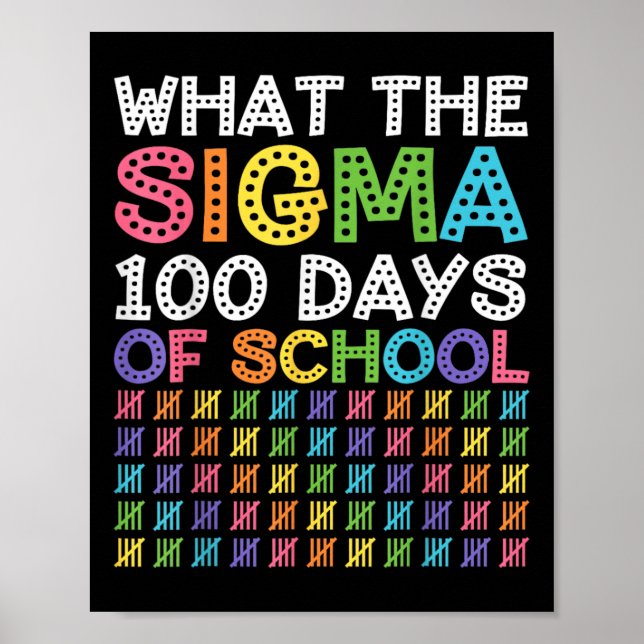Sigma Skibidi School 100 Days Smarter Funny Meme S Poster (Front)