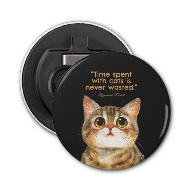 Sigmund Freud Cat Bottle Opener (Front)