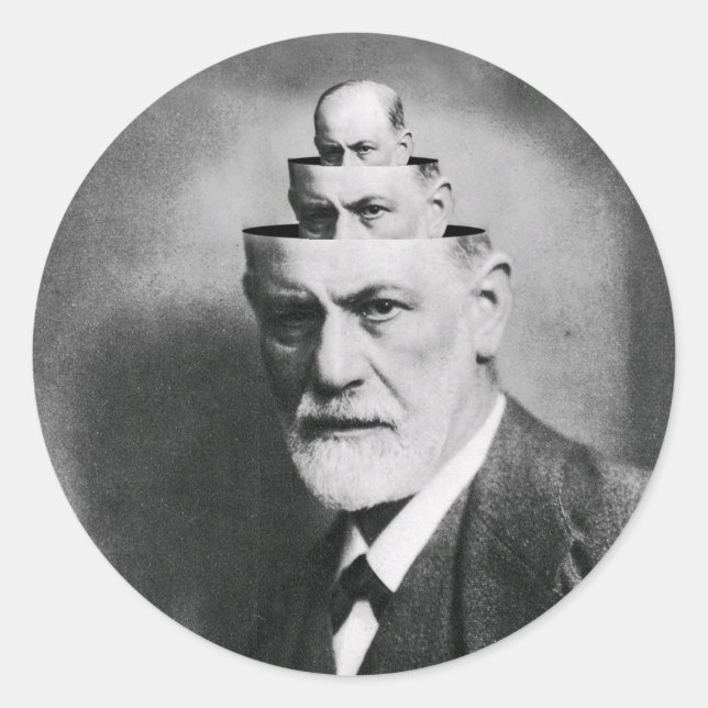 Sigmund Freud Classic Round Sticker (Front)