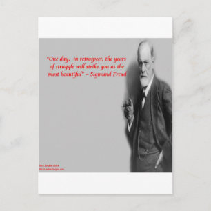 Sigmund Freud Famous "Struggle" Quote Postcard
