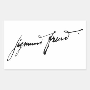 Sigmund Freud signature autograph famous history Rectangular Sticker