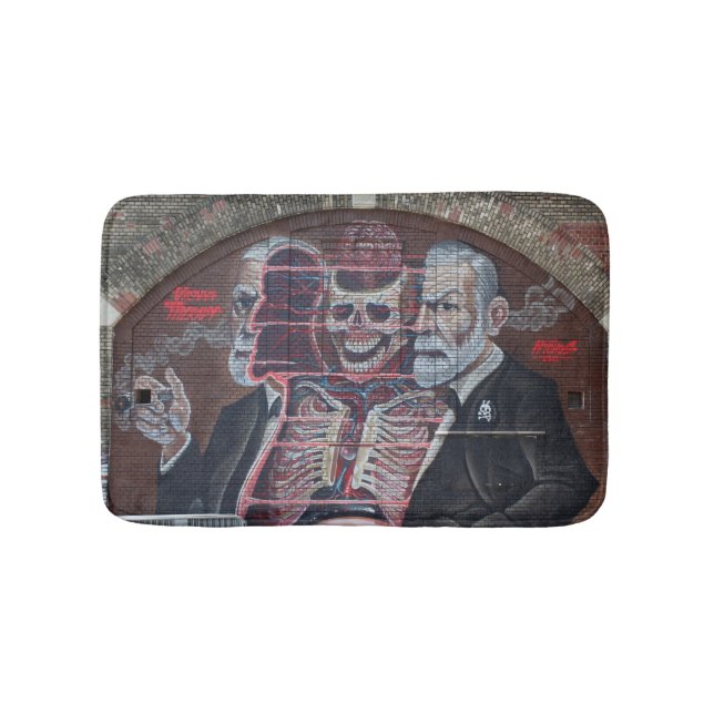 Sigmund Freud Street Art Bath Mat (Front)