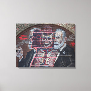 Sigmund Freud Street Art Canvas Print