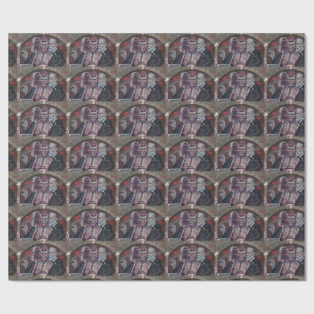 Sigmund Freud Street Art Wrapping Paper (Flat)