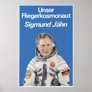 Sigmund Jähn Poster Vintage East German Astronaut
