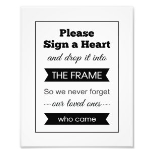 Sign A Heart Drop Box Wedding Guest Book Sign