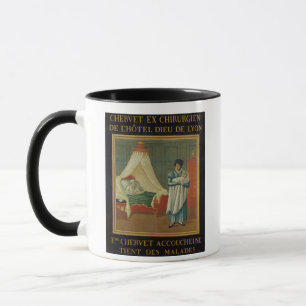 Sign advertising the services of a midwife mug