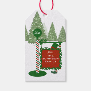 Sign From Family Merry Christmas to Gift Tag