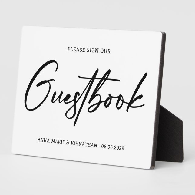 Sign Guestbook Wedding sign  Plaque (Side)