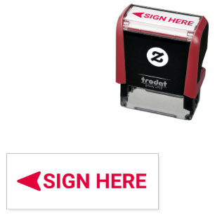 Sign Here Business Contract Signature Self-inking Stamp