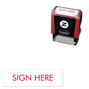SIGN HERE Self-Inking Stamp for Documents