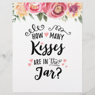 SIGN How many kisses are in the jar?