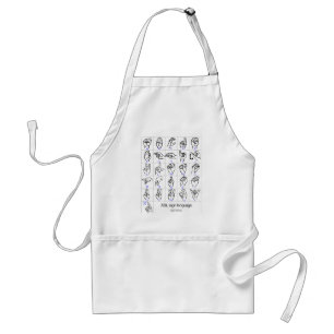 SIGN LANGUAGE ALPHABET apron