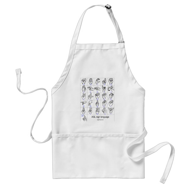 SIGN LANGUAGE ALPHABET apron (Front)