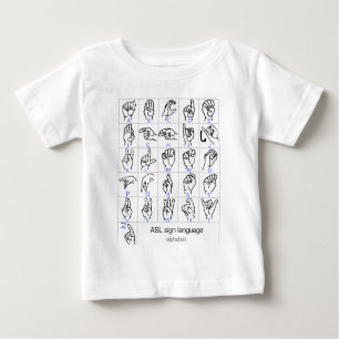 SIGN LANGUAGE ALPHABET baby shirt