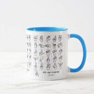 SIGN LANGUAGE ALPHABET mug