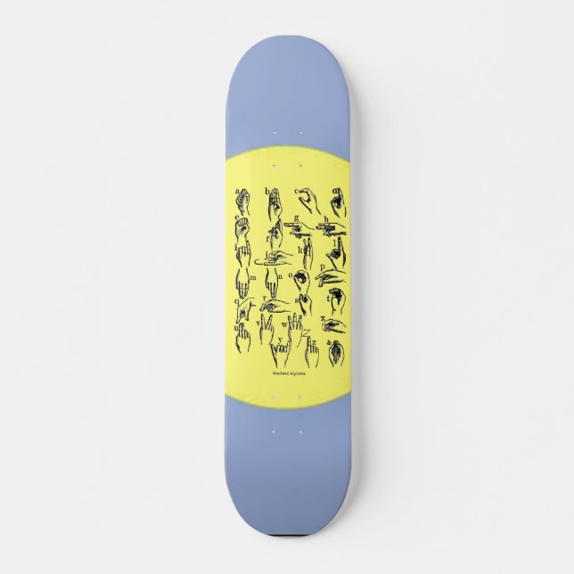 Sign Language Alphabet Skateboard (Front)