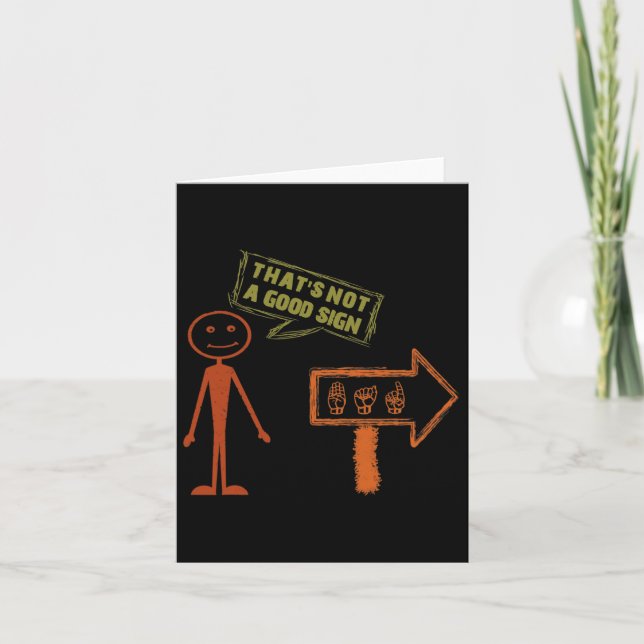Sign Language Asl American Hand Talking Awareness  Card (Front)