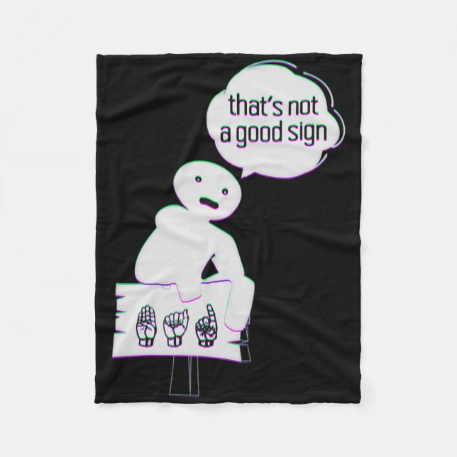 Sign Language Asl American Hand Talking Awareness  Fleece Blanket (Front)